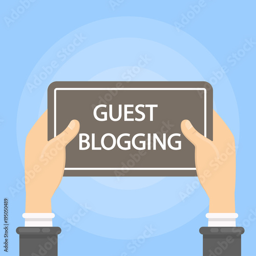 Guest blogging sign.