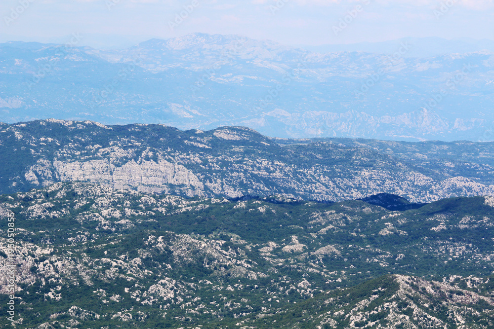 A view from Lovcen mountain, Kotor, Montenegro 
