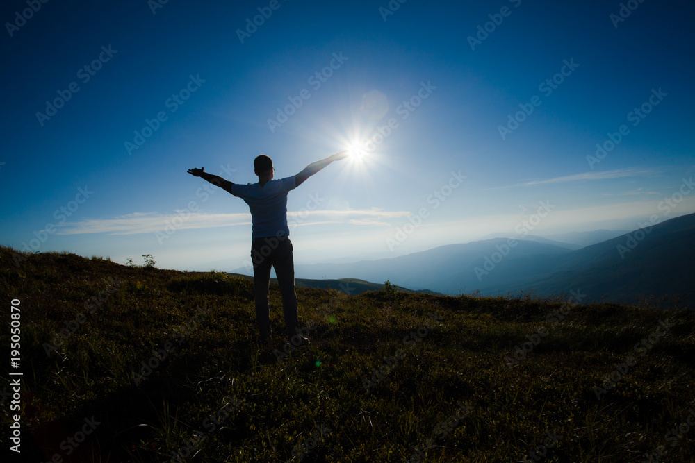 The man enjoying freedom