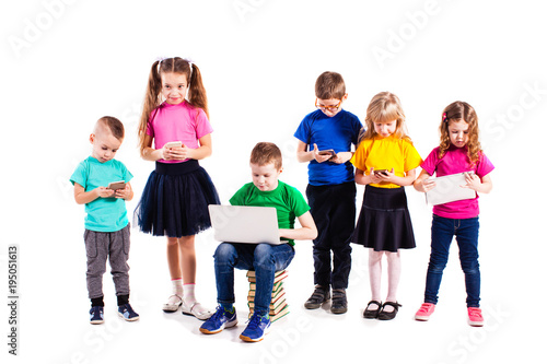 The children with gadgets 