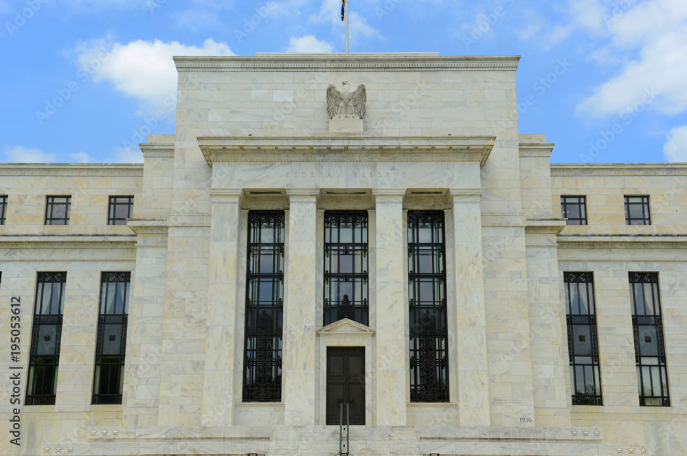 Federal Reserve Building is the headquarter of the Federal Reserve System and 12 Federal Reserve Banks, Washington DC, USA.