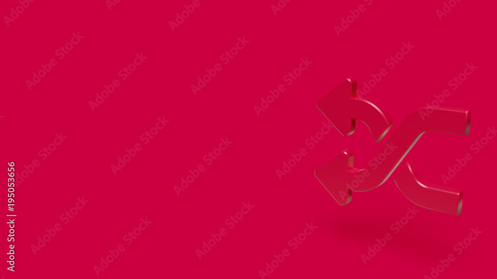 3D Icon of arrow isolated on a red background. 3D Icon of arrow isolated on a red background.
