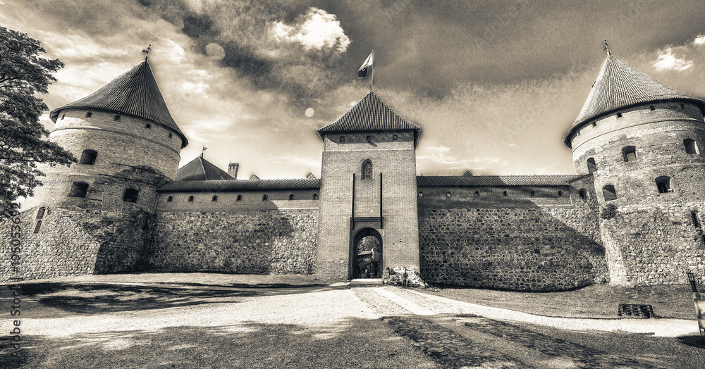 Trakai Castle exterior view on a beautiful summer afternoon, Lithuania Trakai Castle exterior view on a beautiful summer afternoon, Lithuania