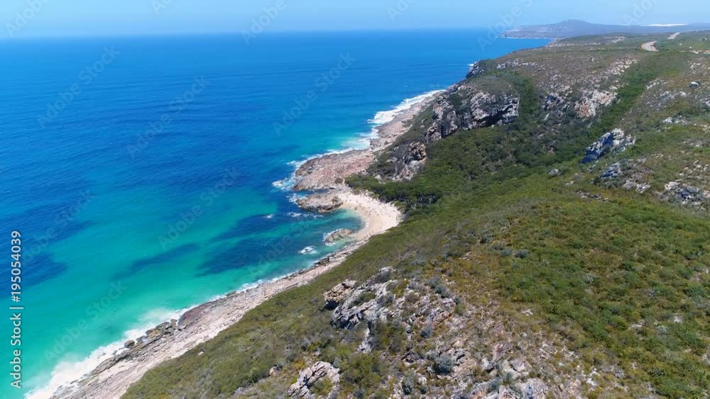 Aerial view of scenic coast of Fitzgerald River National Park, crystal clear turquoise water of Great Southern Ocean - Western Australia from above, 4k UHD Aerial view of scenic coast of Fitzgerald River National Park, crystal clear turquoise water of Great Southern Ocean - Western Australia from above, 4k UHD