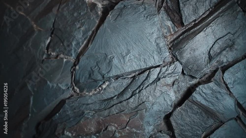 close-up stone passage in the cave