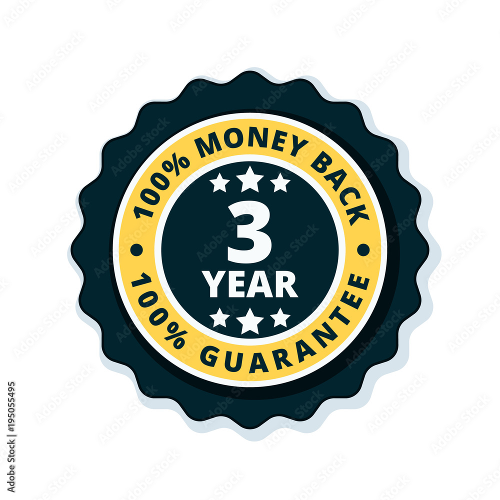 3 year money back guarantee