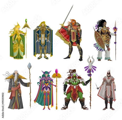 rpg videogame characters class collection