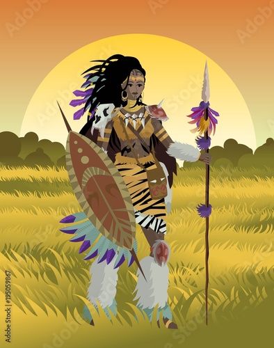 african huntress warrior