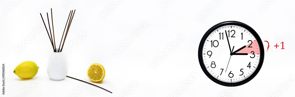 Daylight Saving Time. DST. Wall Clock going to winter time. Daylight Saving Time. DST. Wall Clock going to winter time.