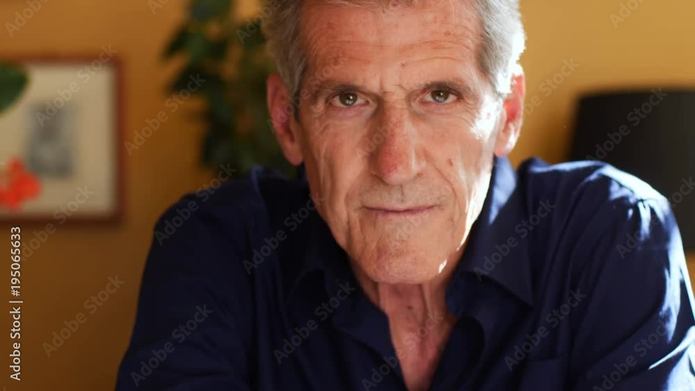 Attractive and handsome Mature man looking at camera - indoor