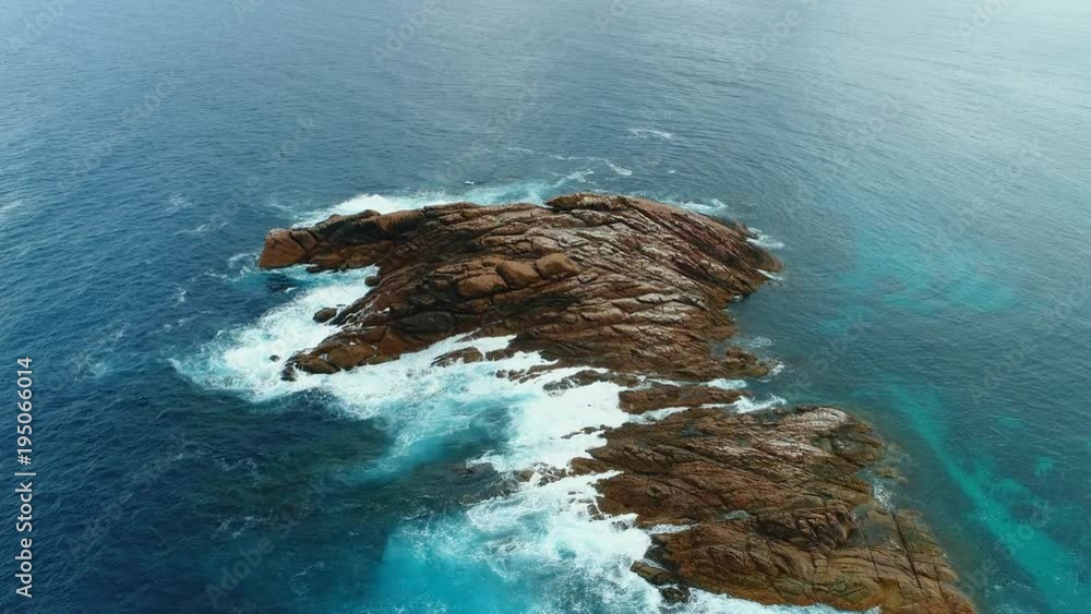 Aerial view of Canal Rocks, picturesque rocks formations protruding ...