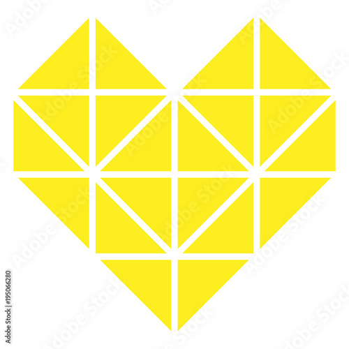 Cuore Giallo Geometrico