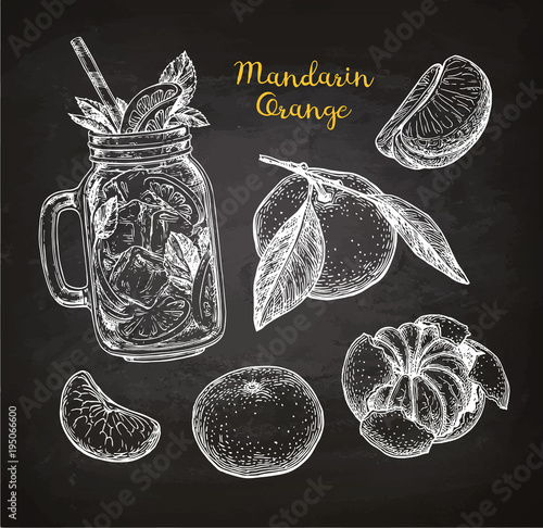 Mandarin orange set.