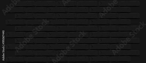 Black brick wall texture. Cracked empty background. Grunge dark wallpaper. Vintage stonewall. Room design interior. Basic illustration for banners. Isolated rough clean rocks. Backdrop for decoration