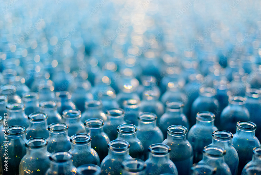Obraz premium Plant for the production of bottles, glass plant