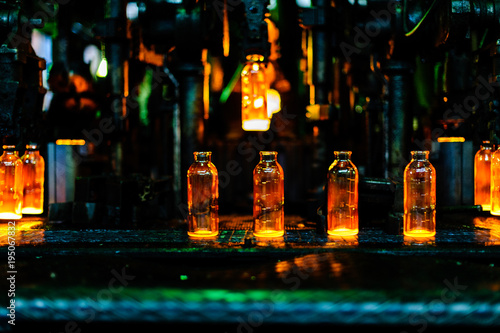 Plant for the production of bottles, glass plant