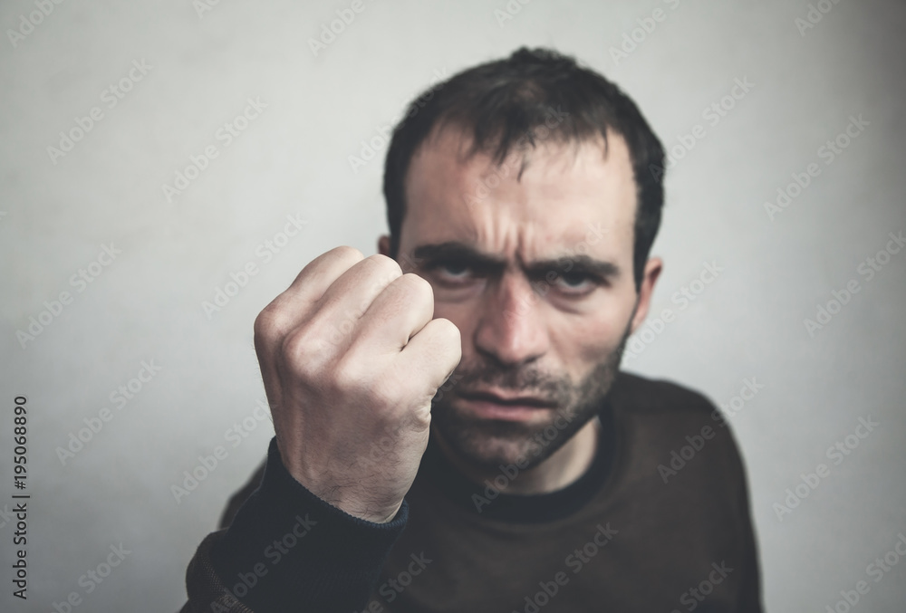 Caucasian angry man. Caucasian angry man.