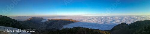 Carpet of clouds from mountain top © elleonzebon