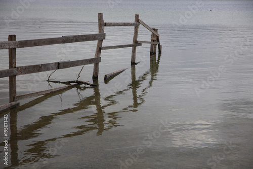 Fence at Lake Constance near Radolfzell. Germany
