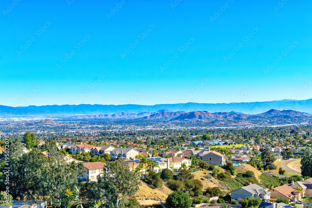 Southern California suburbs in early spring