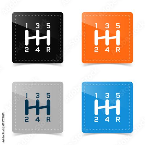 Web icons of car gearshift