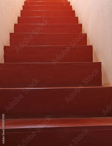 long red staircase rising to infinity