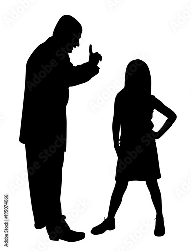 Conflict between father and defiant child