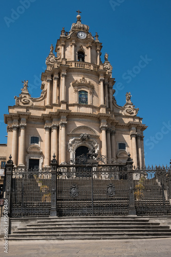 The facade of the Cathedral of Ragusa, Sicily