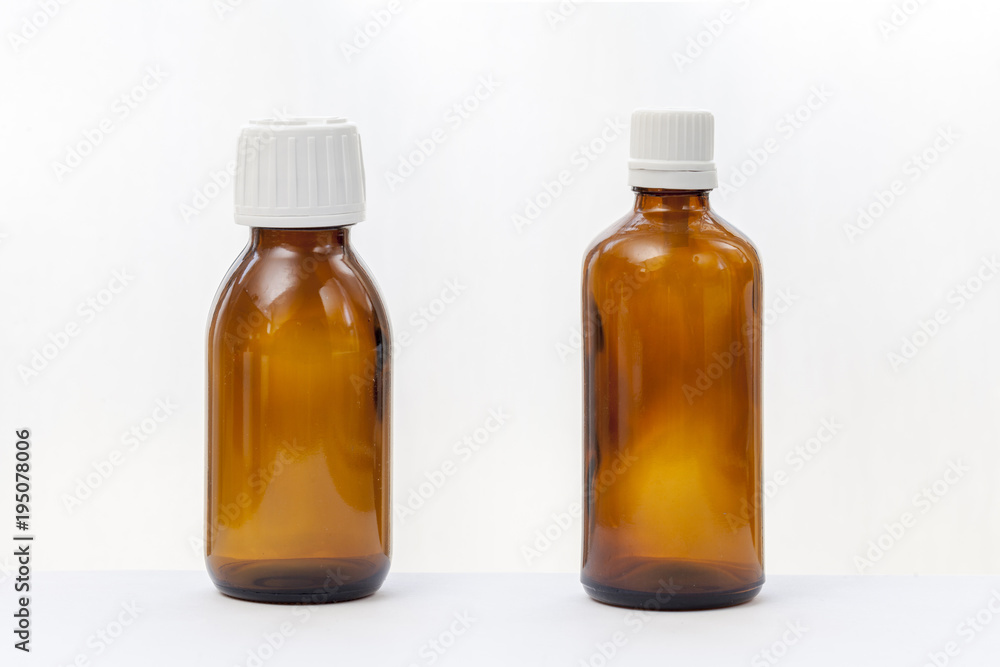 two glass botlle isolated on white two glass botlle isolated on white