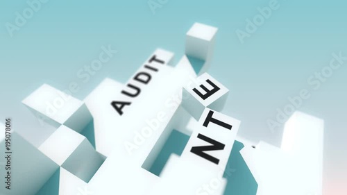 ISO 22000 words animated with cubes