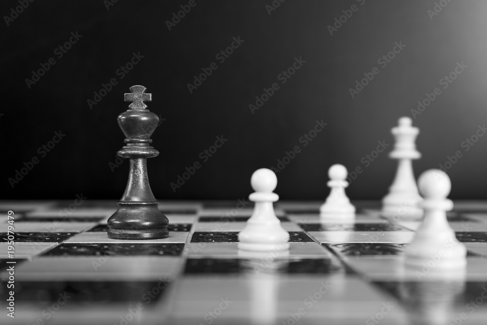 Fototapeta Szachy sfotografowany na szachownicy