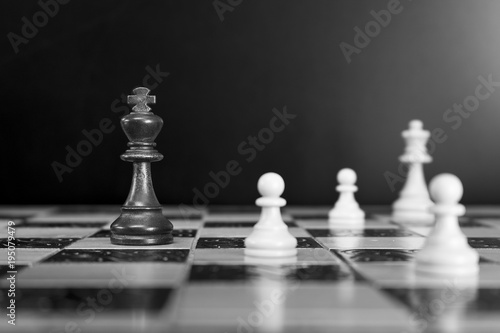 Fototapeta Szachy sfotografowany na szachownicy