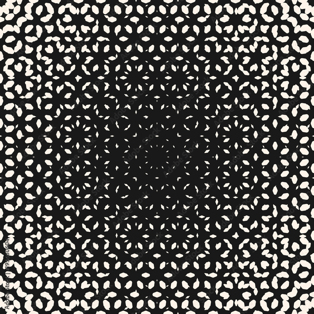 Vector halftone pattern, monochrome texture with small rounded shapes