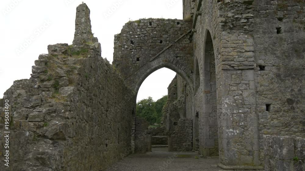 Hore Abbey stone wall ruins Hore Abbey stone wall ruins