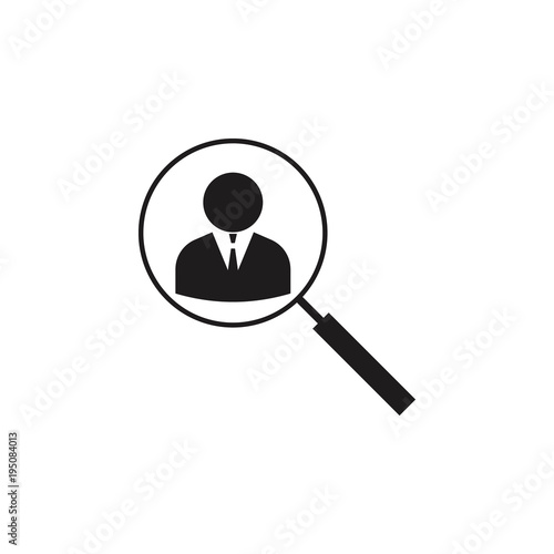 employee search icon. Detailed icon of head hunting and employee icon. Premium quality graphic design. One of the collection icon for websites, web design, mobile app
