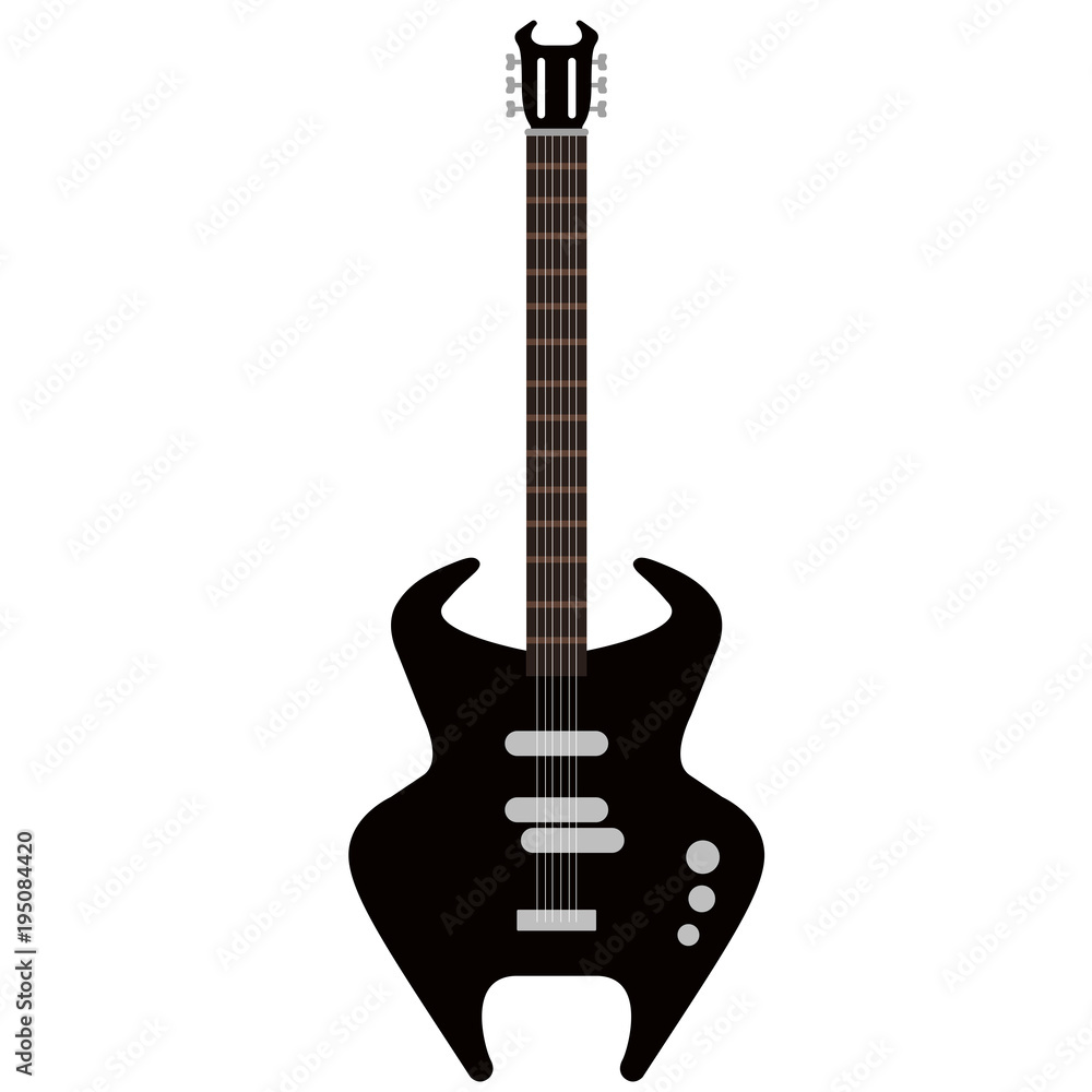 Naklejka premium Isolated electric guitar icon. Musical instrument