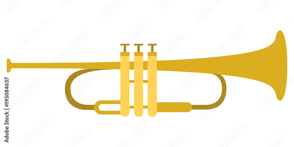Fototapeta premium Isolated trumpet icon. Musical instrument