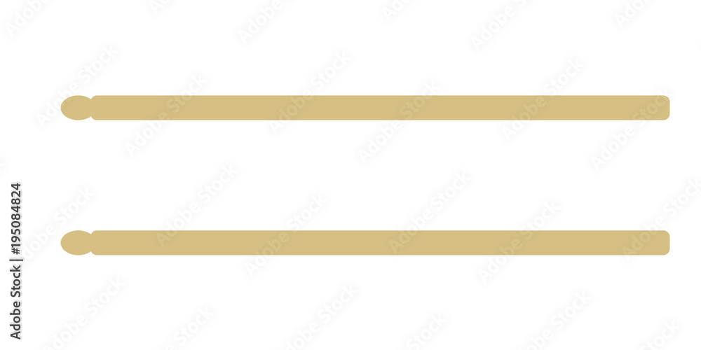 Isolated drumsticks icon. Musical instrument Isolated drumsticks icon. Musical instrument