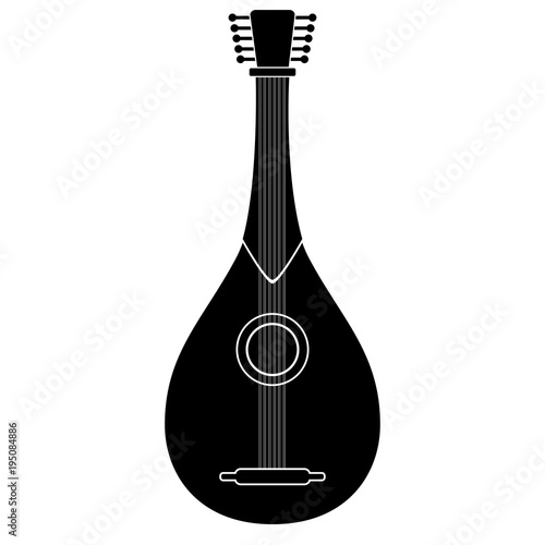 Isolated mandolin icon. Musical instrument
