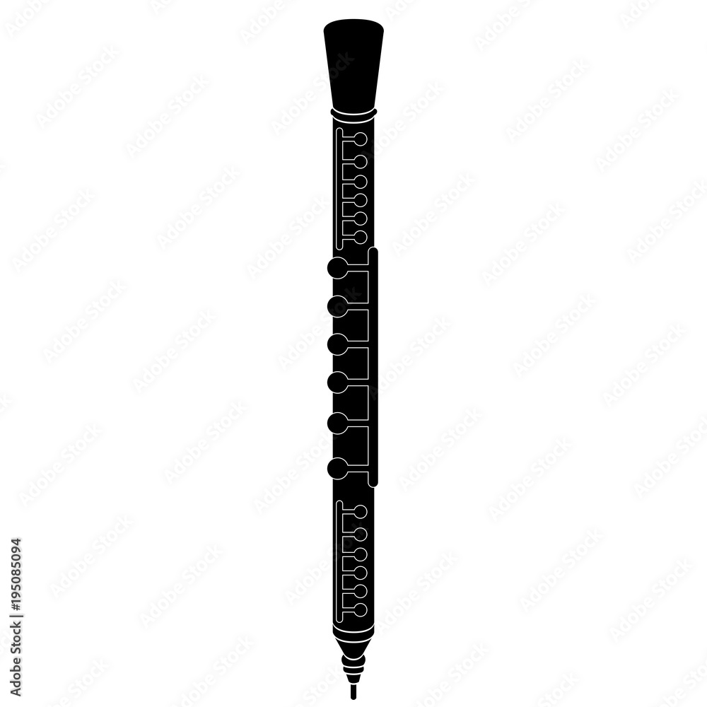 Isolated oboe icon. Musical instrument Isolated oboe icon. Musical instrument