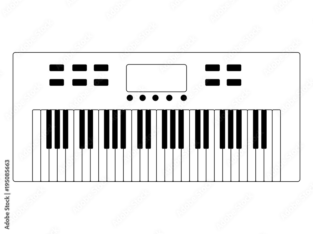 Fototapeta premium Isolated keyboard icon. Musical instrument