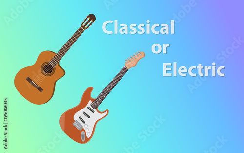 compare between classical guitar vs electric guitars