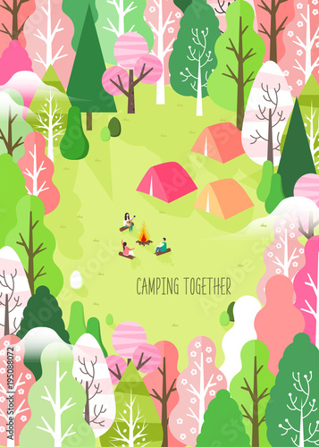 Spring camping and traveling