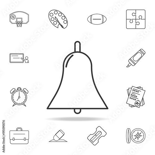 bell icon. Detailed set of education outline icons. Premium quality graphic design. One of the collection icons for websites, web design, mobile app