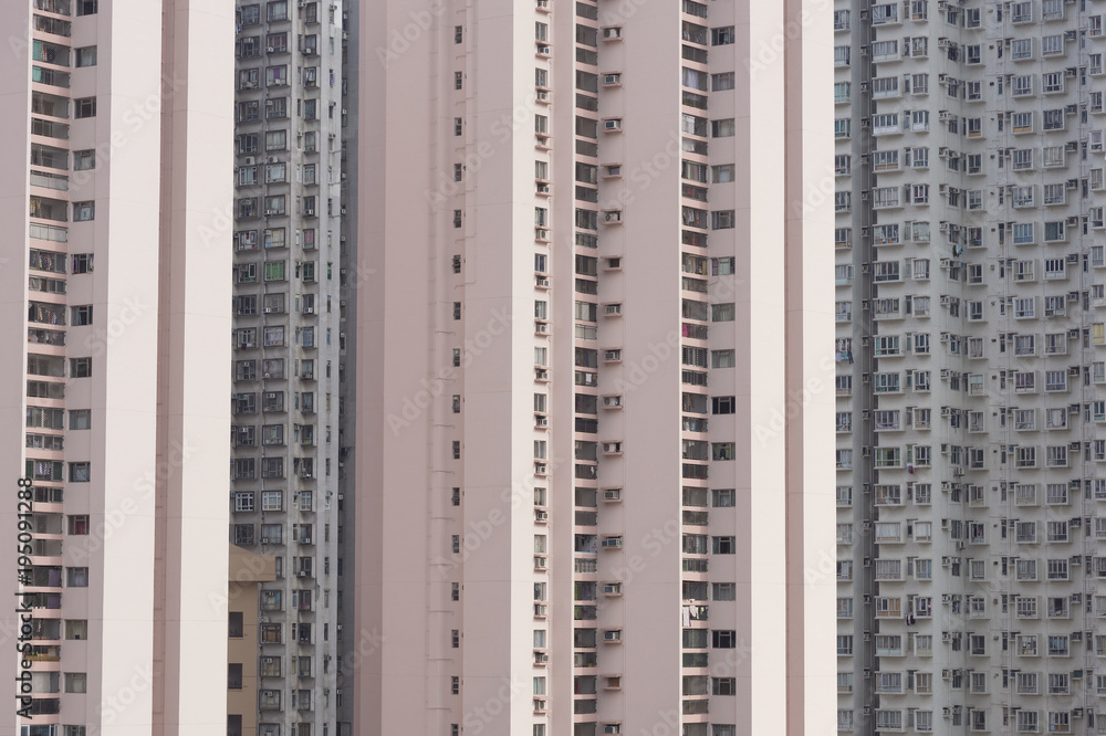 High rise residential building in Hong Kong city High rise residential building in Hong Kong city