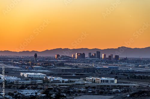 Phoenix Arizona City Overlook at sunset