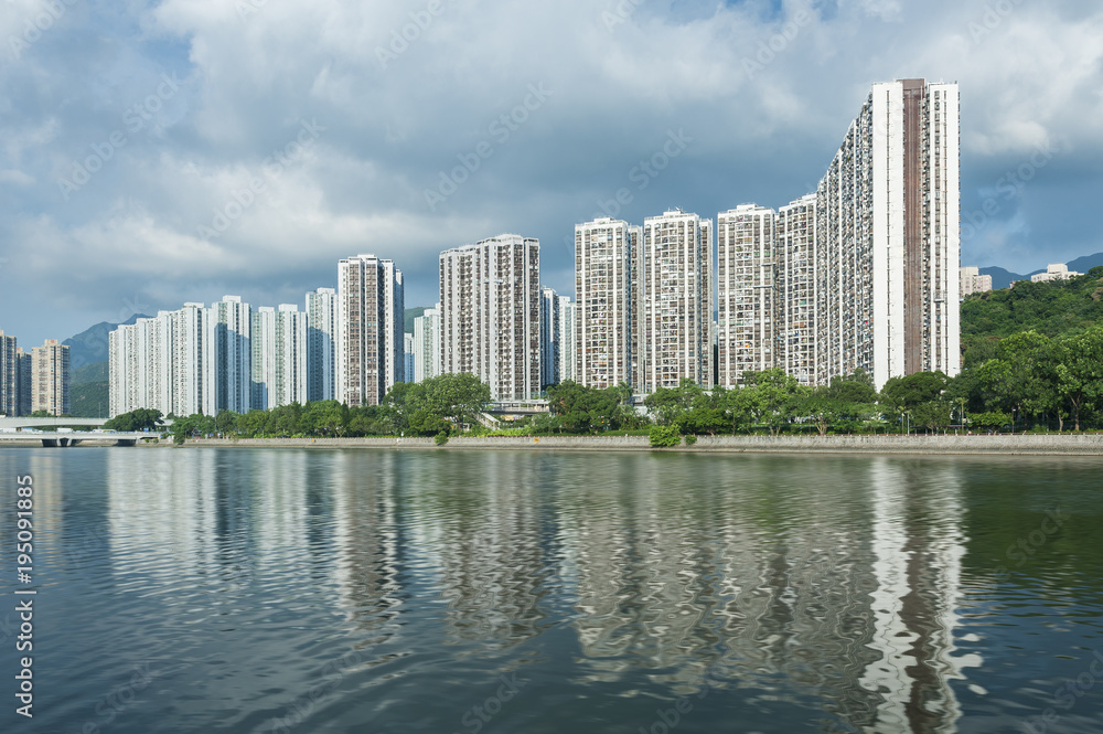 High rise residential building in Hong Kong city High rise residential building in Hong Kong city