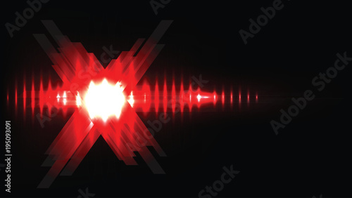 red x target mark light abstract