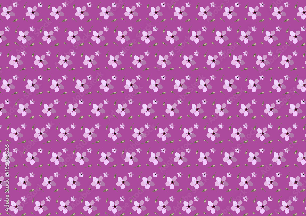 Cherry Blossoms pattern background illustration
