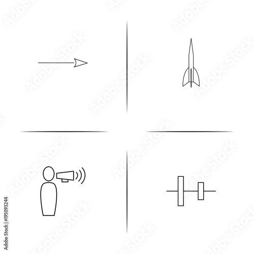 Web And Text simple linear icon set.Simple outline icons